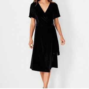 Midi Velvet Wrap Dress